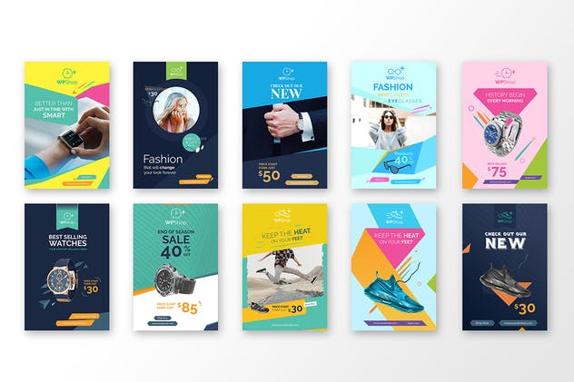 10款Pinterest图片社交Banner素材库精选广告模板 10 Pinterest Pin Banner-Products插图(3)