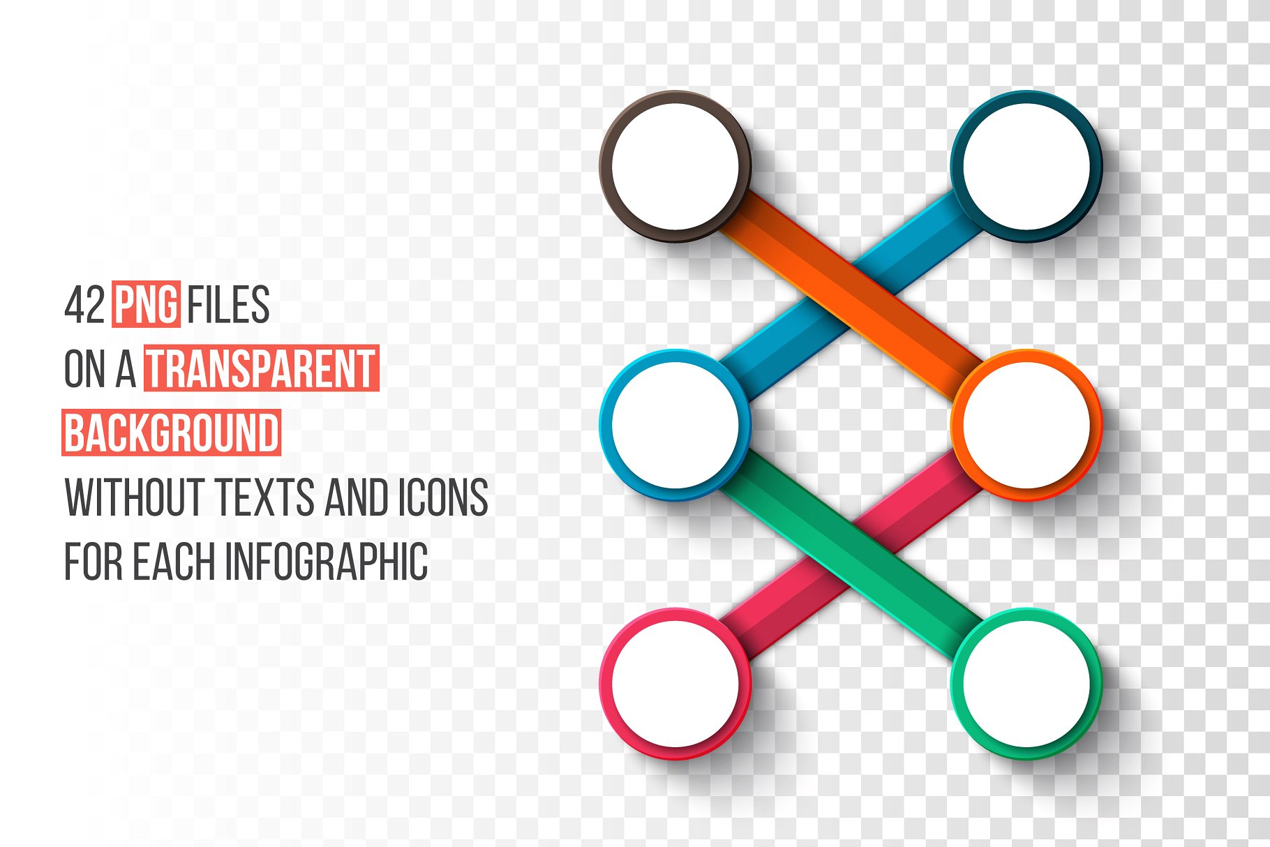 42个高质量信息图表设计元素合集 Infographic elements bundle v.02插图(1)