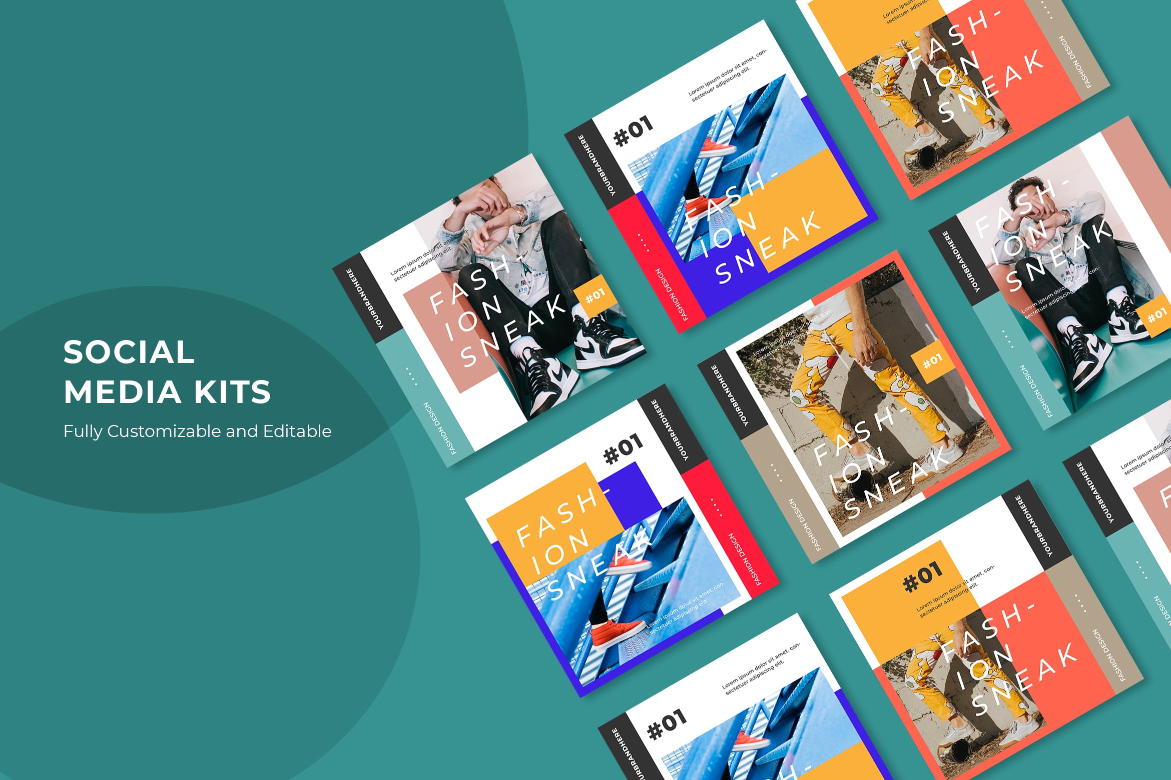 时尚潮牌社交媒体新媒体设计素材包v56 SRTP – Social Media Kit.56插图