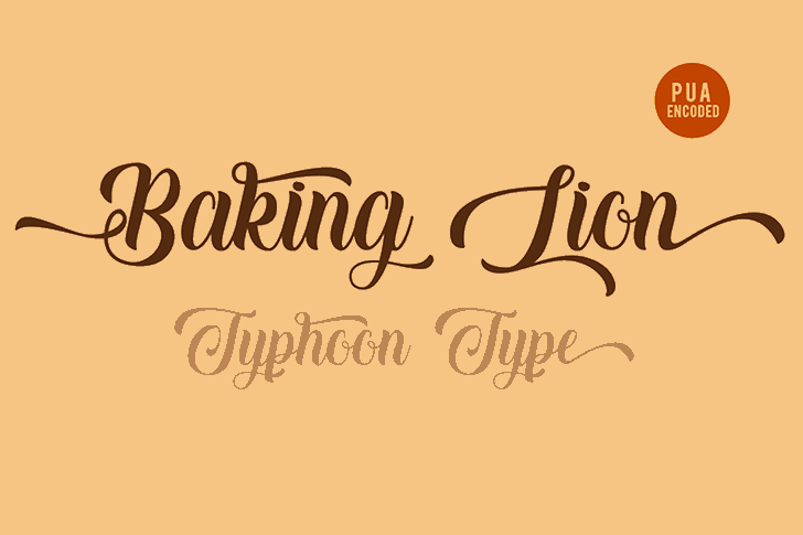 Baking Lion – Personal Use font插图 Baking Lion – Personal Use font插图