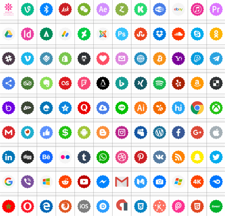 Social Networks Color font插图1