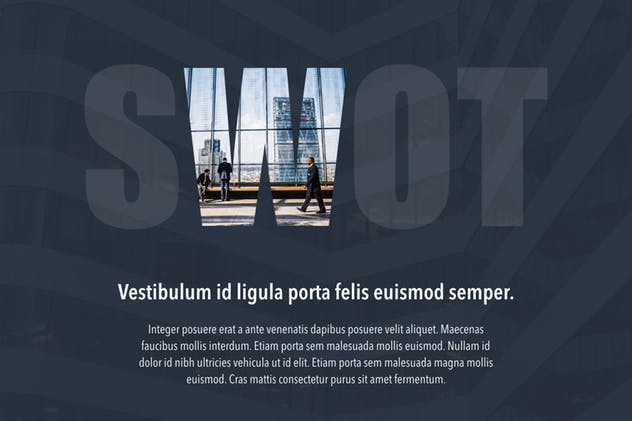 SWOT分析PPT模板下载 Midnight Office PowerPoint Template插图(9)