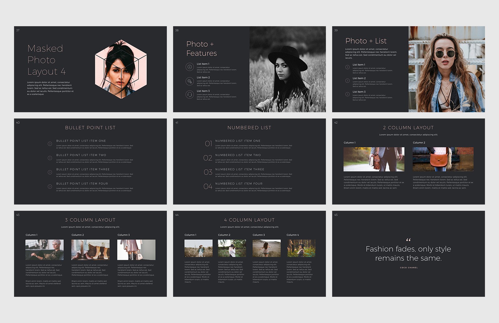 时尚主题 PPT&Keynote 幻灯片模板 Mode Keynote Presentation Template插图(5)