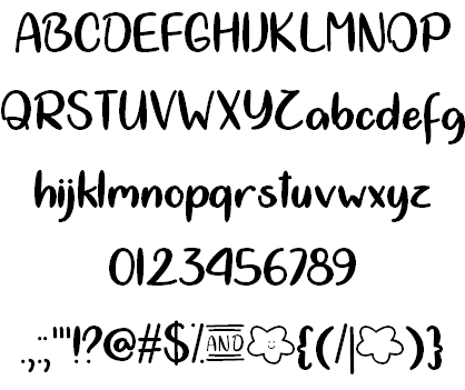 Cloud Calligraphy font插图2