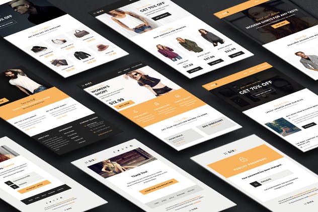 电商网站EDM订阅邮件设计UI模板 E-commerce Enewsletter UI Kit插图(3)