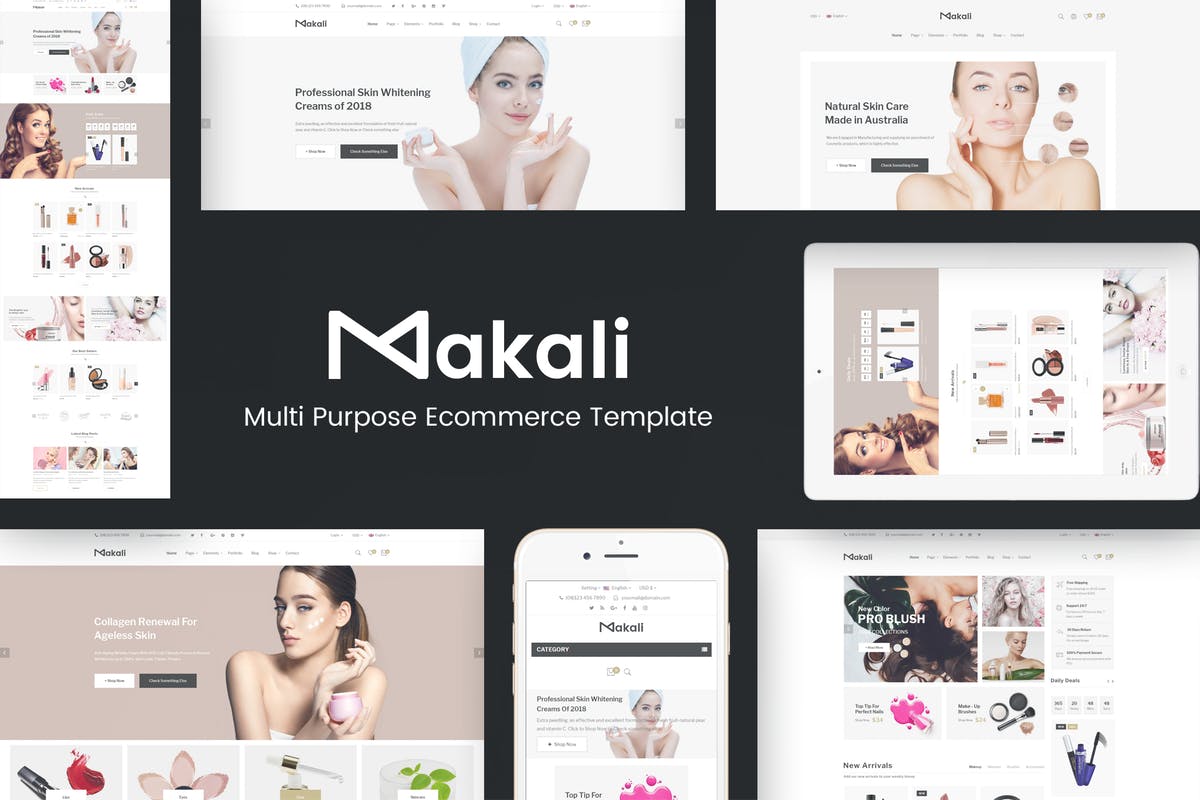 化妆品及美容网上商城OpenCart外贸主题模板素材库精选 Makali – Cosmetics & Beauty OpenCart Theme插图