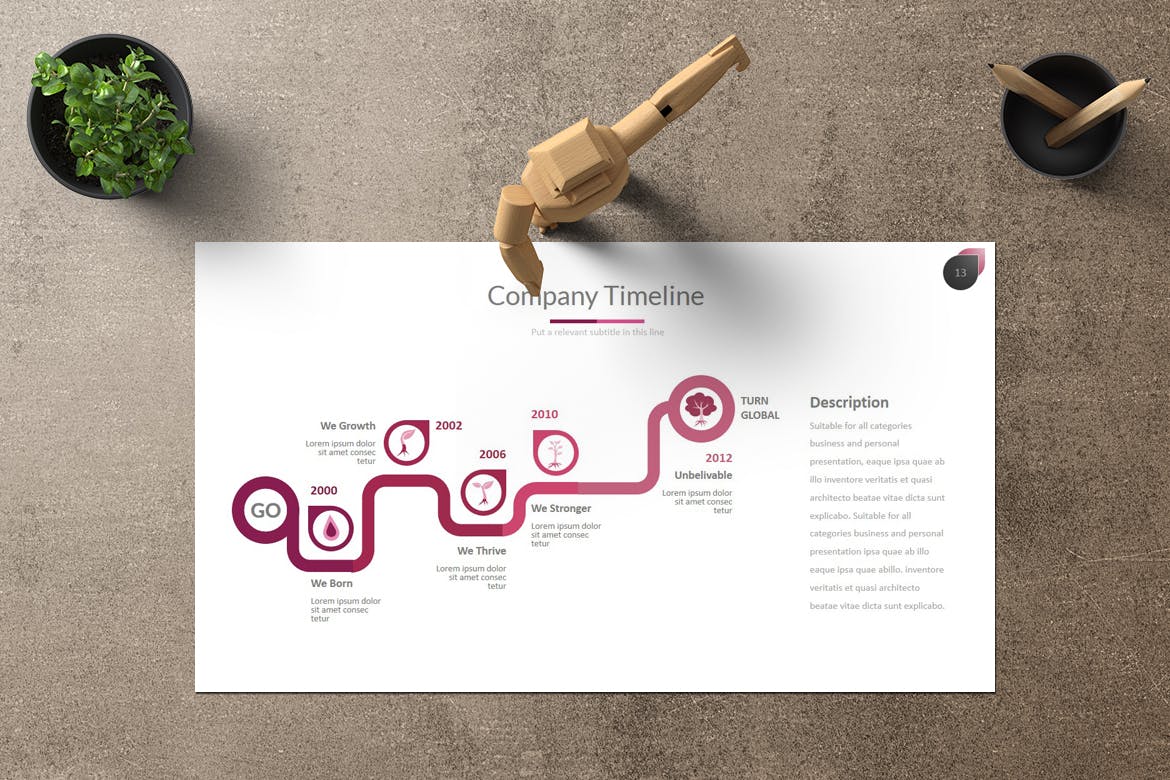 企业发展史企业介绍PPT幻灯片模板 Eight – Powerpoint Template插图(2)