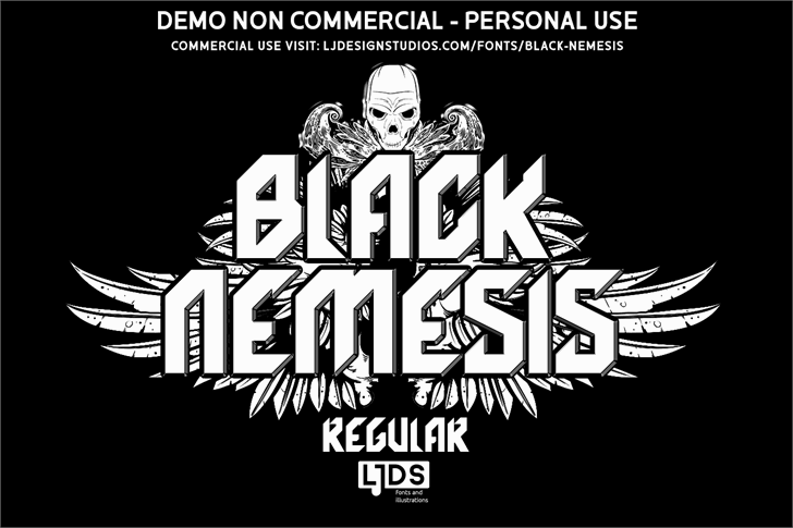 Black Nemesis Personal Use font插图1 Black Nemesis Personal Use font插图1
