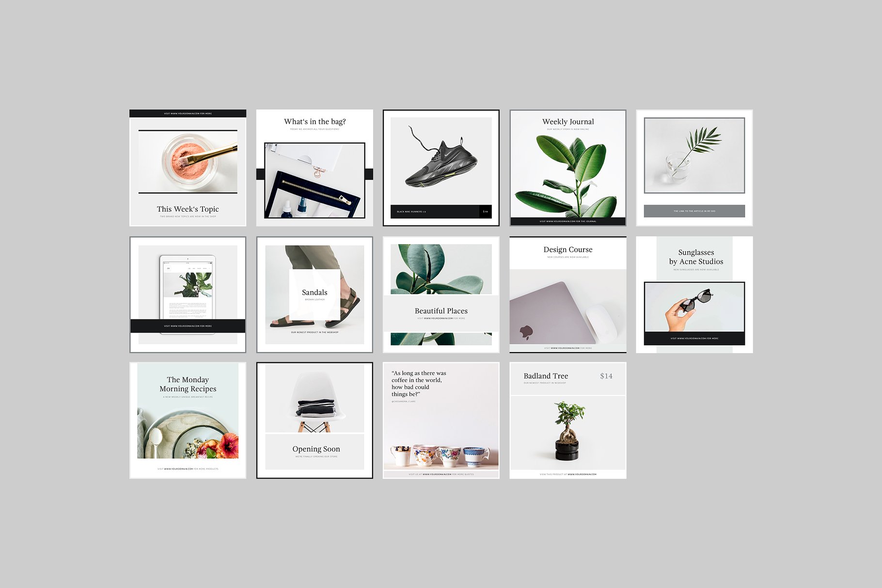 时尚电商社交媒体贴图模板素材库精选 Denmark Social Media Templates插图(6)