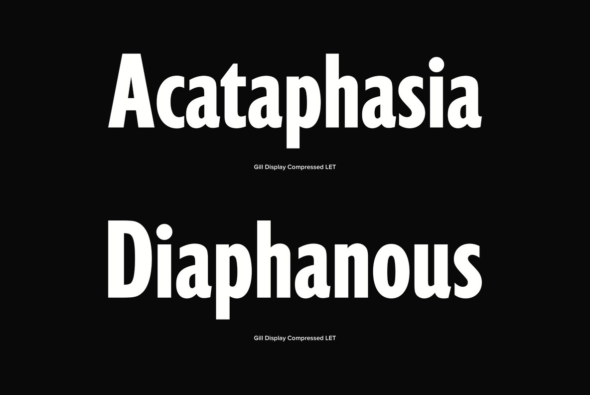Gill Display Compressed Font插图3