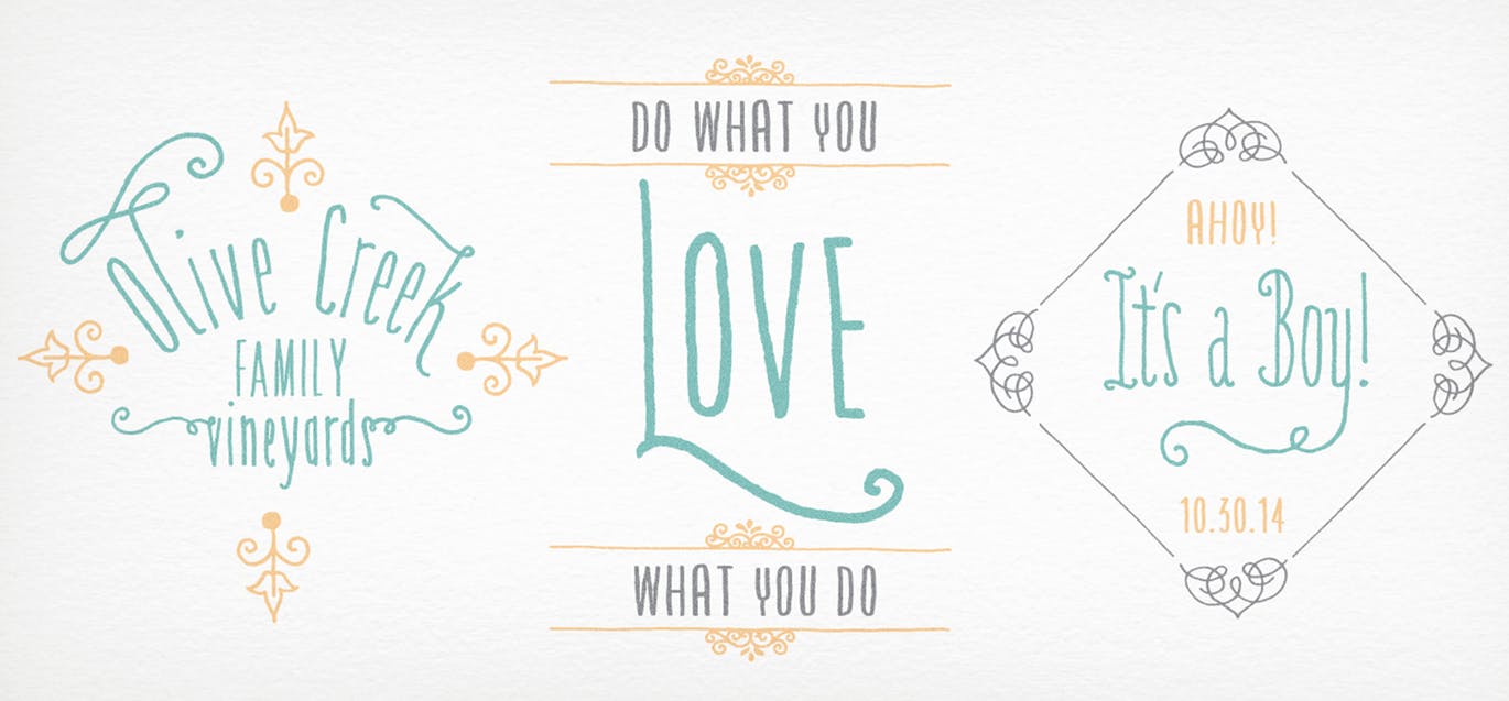 装饰元素图案字体下载 Amorie Font Elements – Flourishes插图(8)