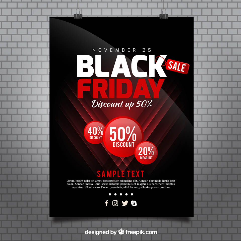 第四弹:30+黑色星期五促销广告物料素材 Black Friday Sales Graphics插图(14)