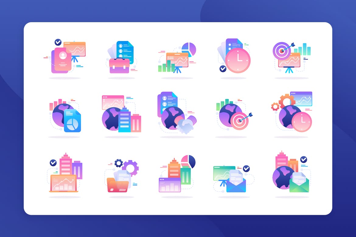 商业主题矢量图标素材 Business – Icon Illustration插图(1)