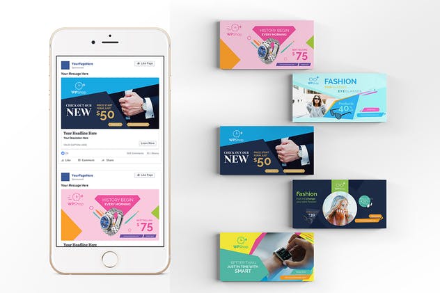 20款Facebook文章Banner贴图广告模板 20 Facebook Post Banner – Products插图(3)