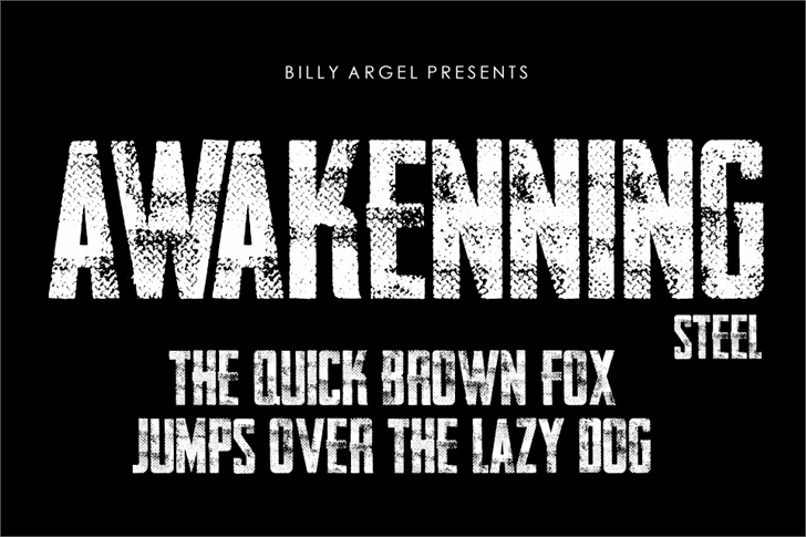 AWAKENNING STEEL Personal Use font插图