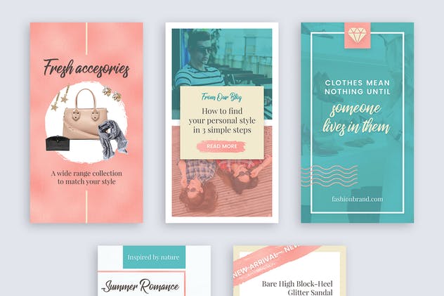 Instagram 时尚品牌故事贴图模板素材库精选 Instagram Stories插图(2)