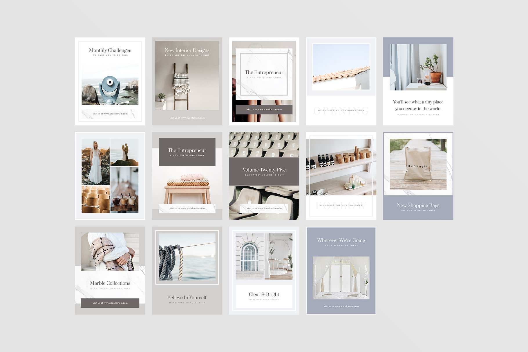 简约风社交媒体贴图设计模板素材库精选 Vienna Social Media Pack插图(9)