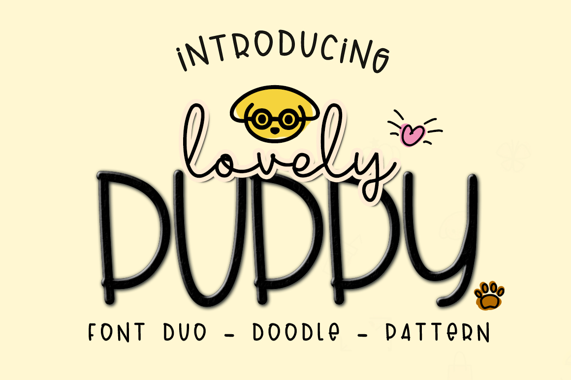 Lovely Puppy – Font duo with bonus Regular Font插图