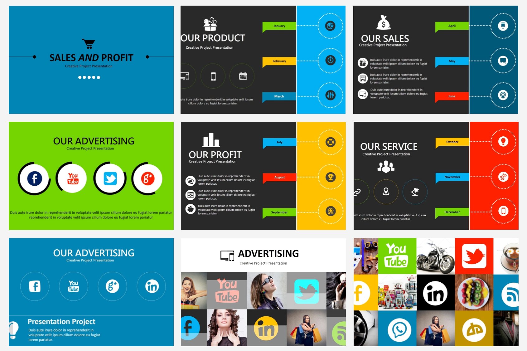 简约、时尚的MOZA – Powerpoint模板插图(8)