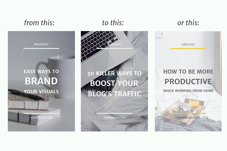 博客+社交媒体贴图模板素材库精选 Blog + Social Media Image Templates插图(6)