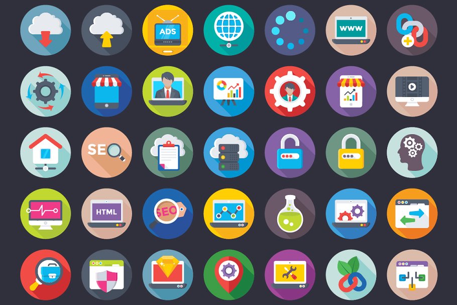 392枚SEO和数字营销图标 392 SEO and Digital Marketing Icons插图(4)