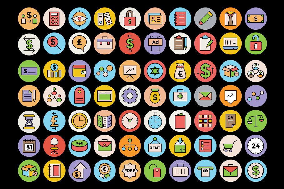 300+商业办公室主题图标 300+ Business and Office Icons插图(2)