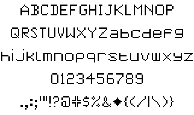 TRS-80 CoCoNut font插图1