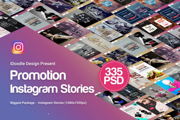 335个Instagram社交品牌故事品牌促销广告PSD设计模板素材库精选 Promotion Instagram Stories – 335 PSD插图(1)