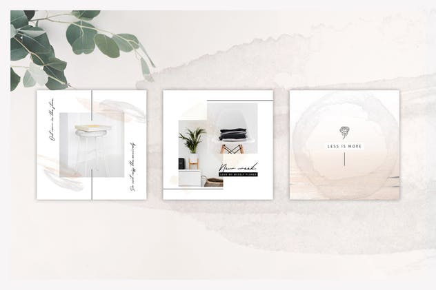 社交新媒体时尚潮流主题广告PSD动画模板v3 ANIMATED Instagram Posts – So Female插图(3)