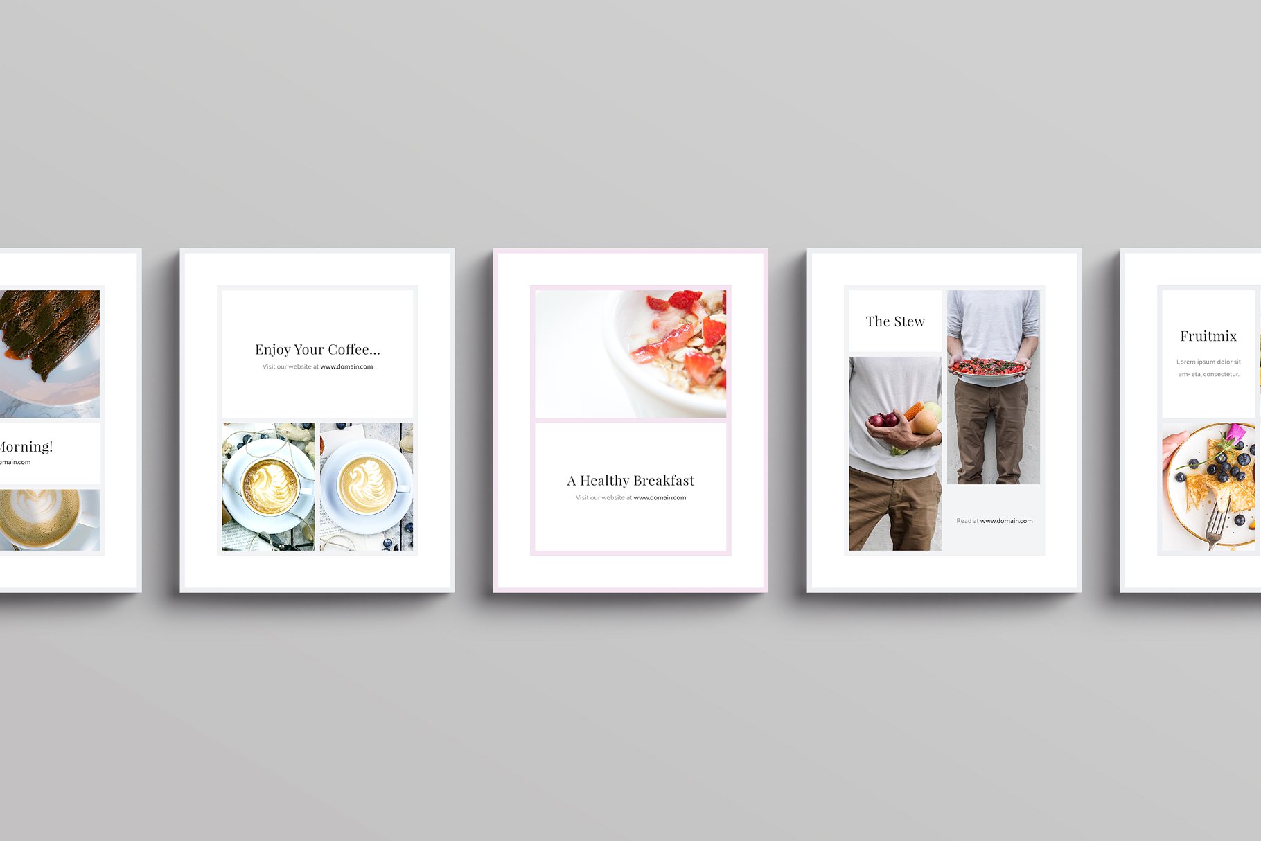 西式餐点主题社交媒体贴图模板素材库精选 Rome Social Media Templates插图(1)