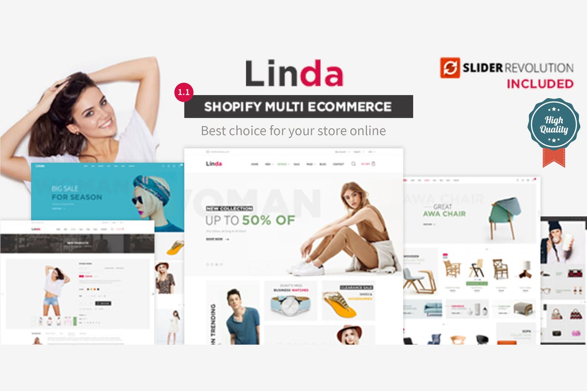 服装销售电子商务网站Shopify主题模板素材库精选 Linda – Mutilpurpose eCommerce Shopify Theme插图