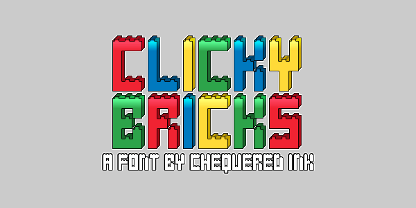 Clicky Bricks font插图 Clicky Bricks font插图