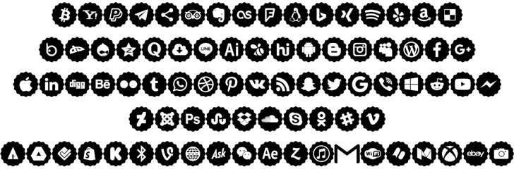 Social Networks Color font插图2