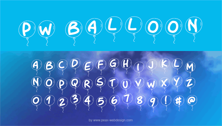 PWBalloon font插图