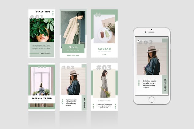 Instagram自媒体品牌宣传设计模板素材库精选素材 Kaviar Instagram Stories Template插图(1)