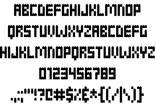 Clicky Bricks font插图1 Clicky Bricks font插图1