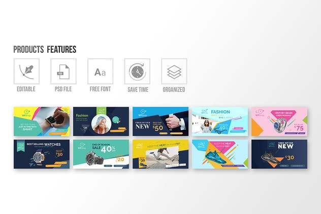 20款Facebook文章Banner贴图广告模板 20 Facebook Post Banner – Products插图(1)