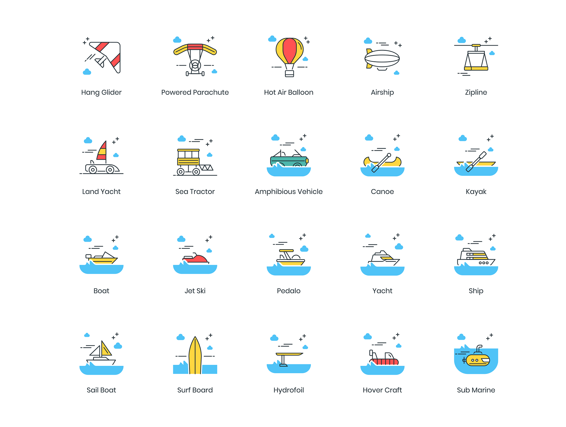 80个交通相关的创意图标下载[Ai]插图(4)