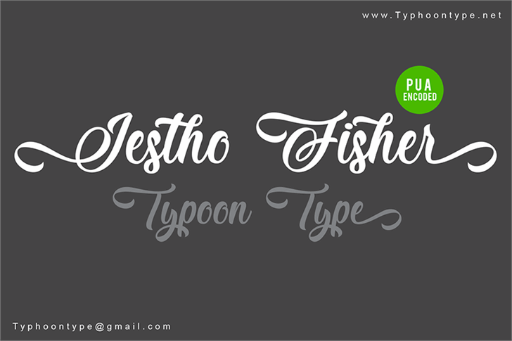 Jestho Fisher – Personal Use font插图 Jestho Fisher – Personal Use font插图