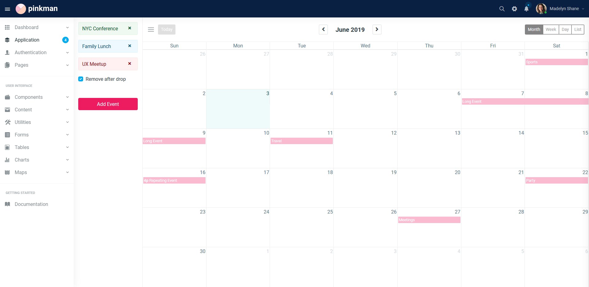 Bootstrap架构网站管理系统模板素材库精选下载 Pinkman – Bootstrap 4 Admin Dashboard Template插图(2)