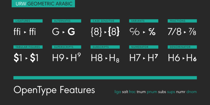 URW Geometric Arabic Font Family插图1
