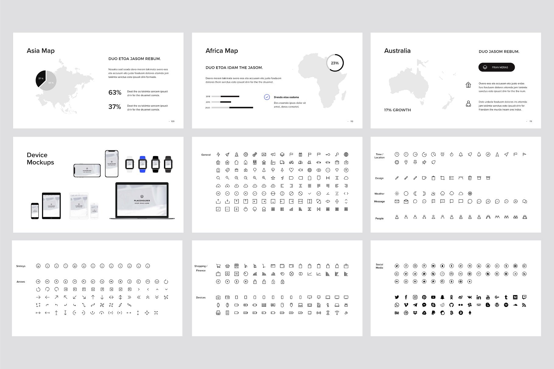 现代简约风格企业宣传PPT幻灯片模板 MURO – Powerpoint Template + Bonus插图(16)
