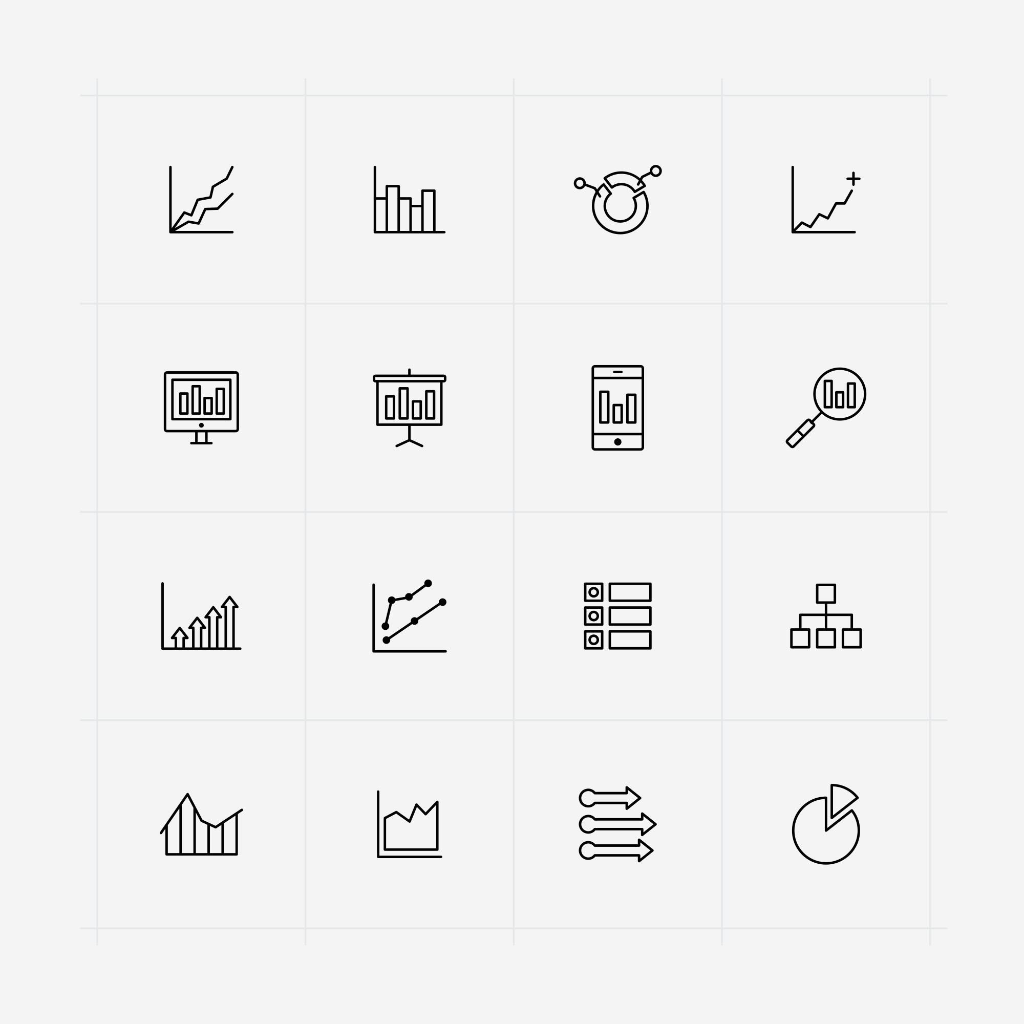 数据统计分析主题矢量图标 Analysis Vector Icons插图