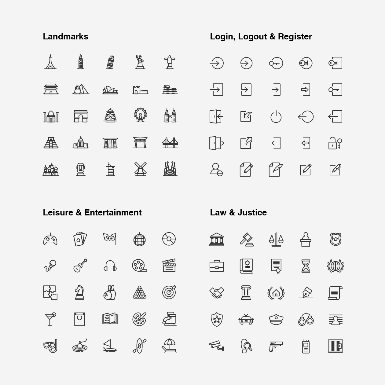 2120枚网站&APP设计师必备的矢量线性素材库精选图标集 Ultimate Icons Growing Pack插图(13)