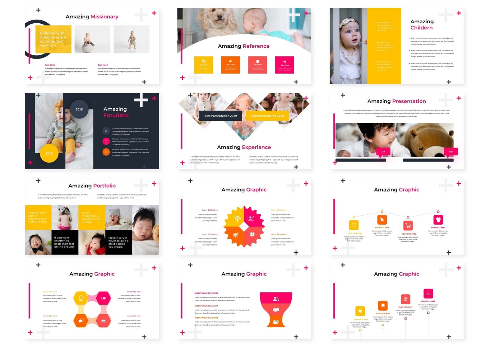 婴儿宝宝摄影写真推广PPT幻灯片模板 Balita – Powerpoint Template插图(2)