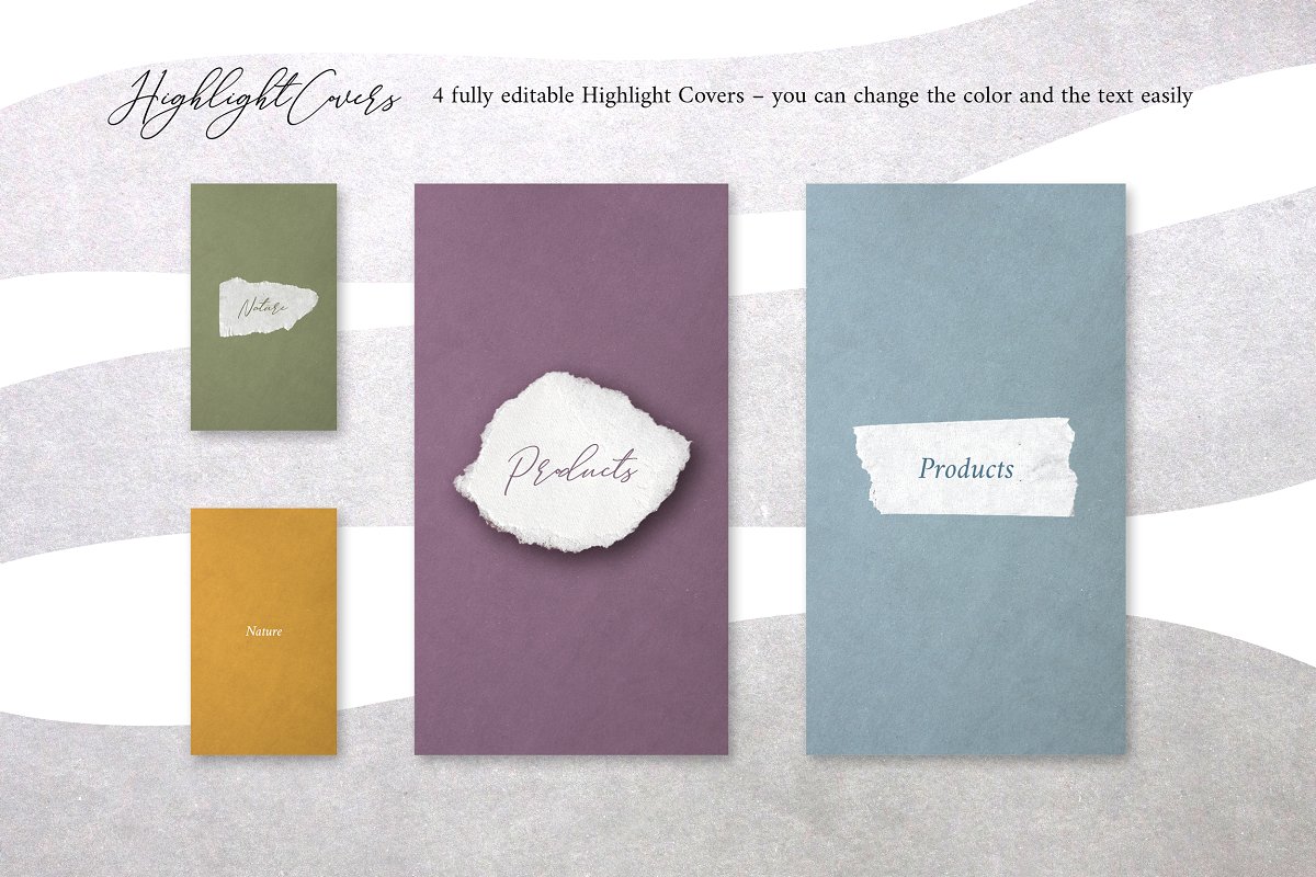 残缺的纸张Instagram社交帖子模板素材库精选插图(2)