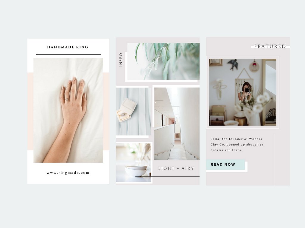 社交媒体新媒体文章贴图设计模板素材库精选 CANVA Insta Stories for Tastemaker插图(5)