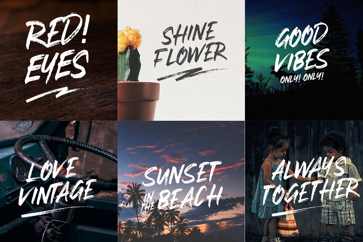 Stay Weird – Brush Font + Swashes插图1