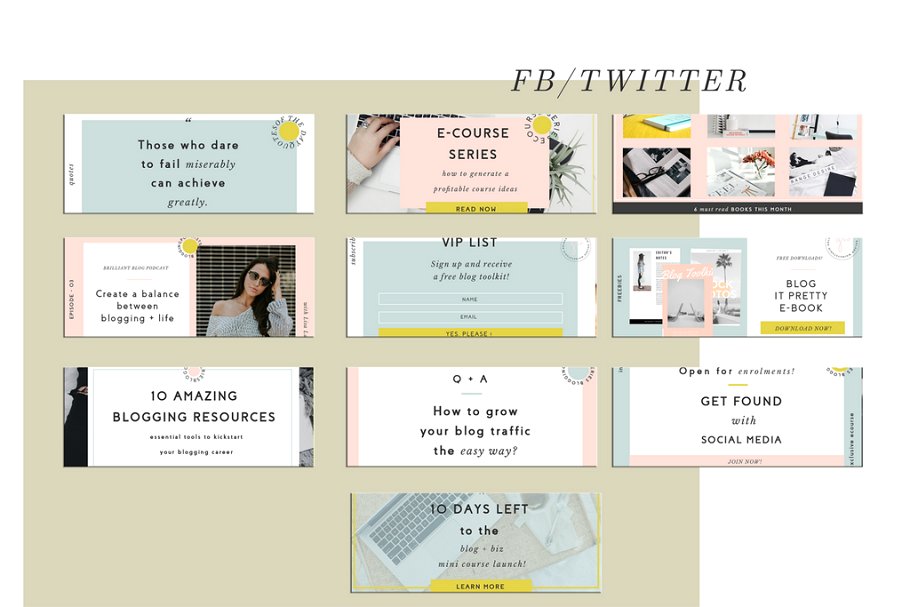 家居创意产品社交媒体贴图模板素材库精选 Infopreneurs Social Media Kit插图(5)