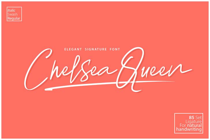 Chelsea Queen Demo font插图 Chelsea Queen Demo font插图
